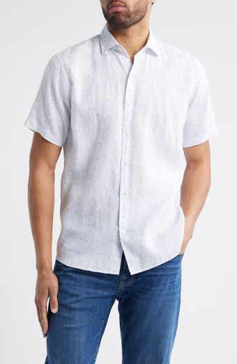 Peter Millar Soiree Short Sleeve Linen Button-Up Shirt