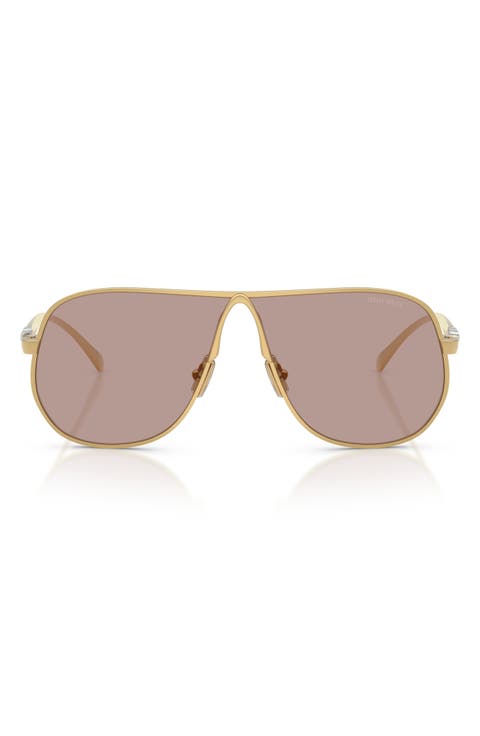 66mm Oversize Pilot Sunglasses