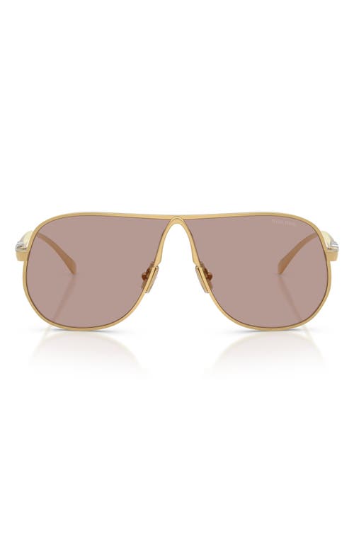 Miu Miu 66mm Oversize Pilot Sunglasses In Brown