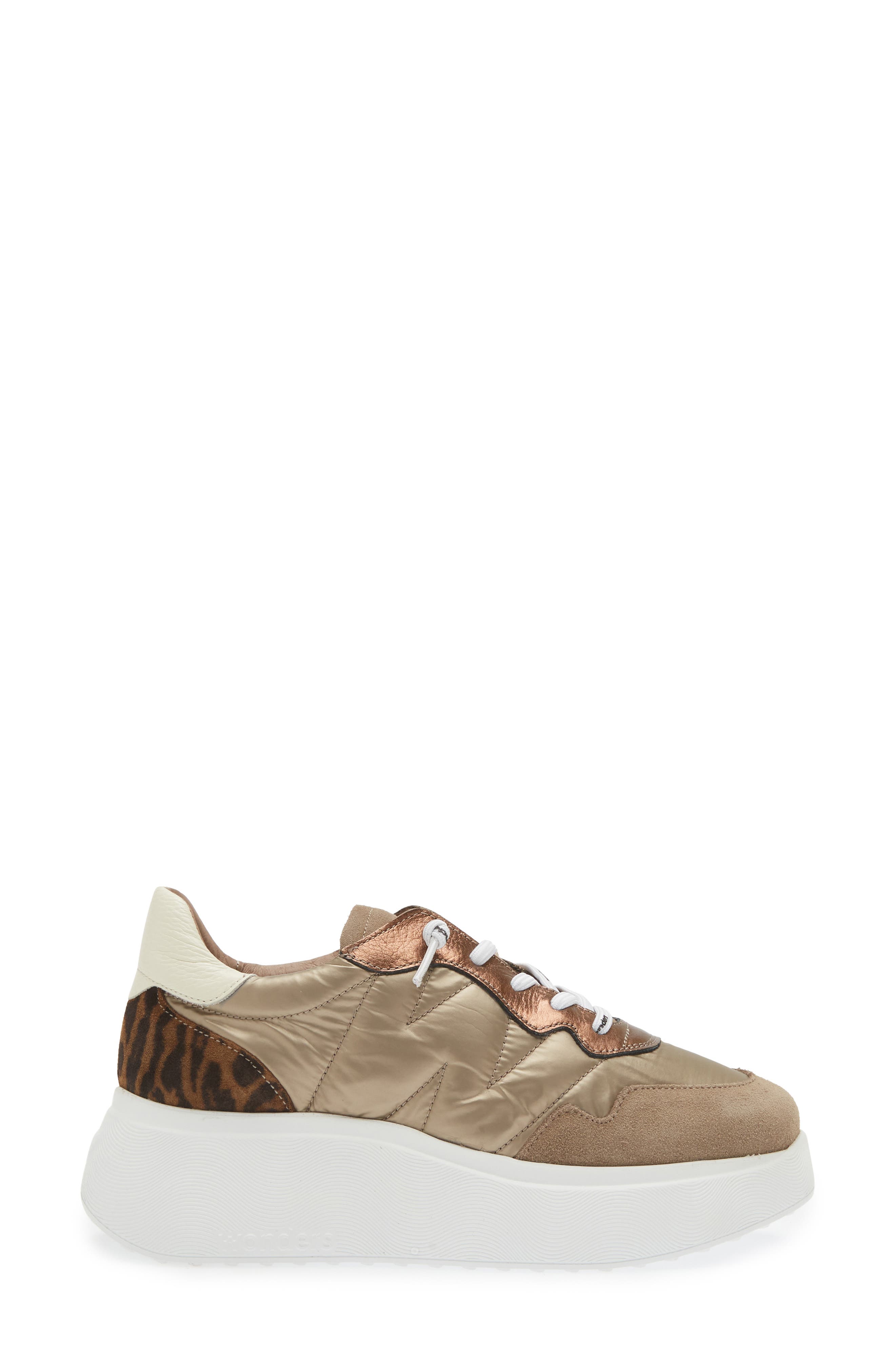 Wonders Platform Sneaker, Alternate, color, Taupe/Gold/Leo Combo