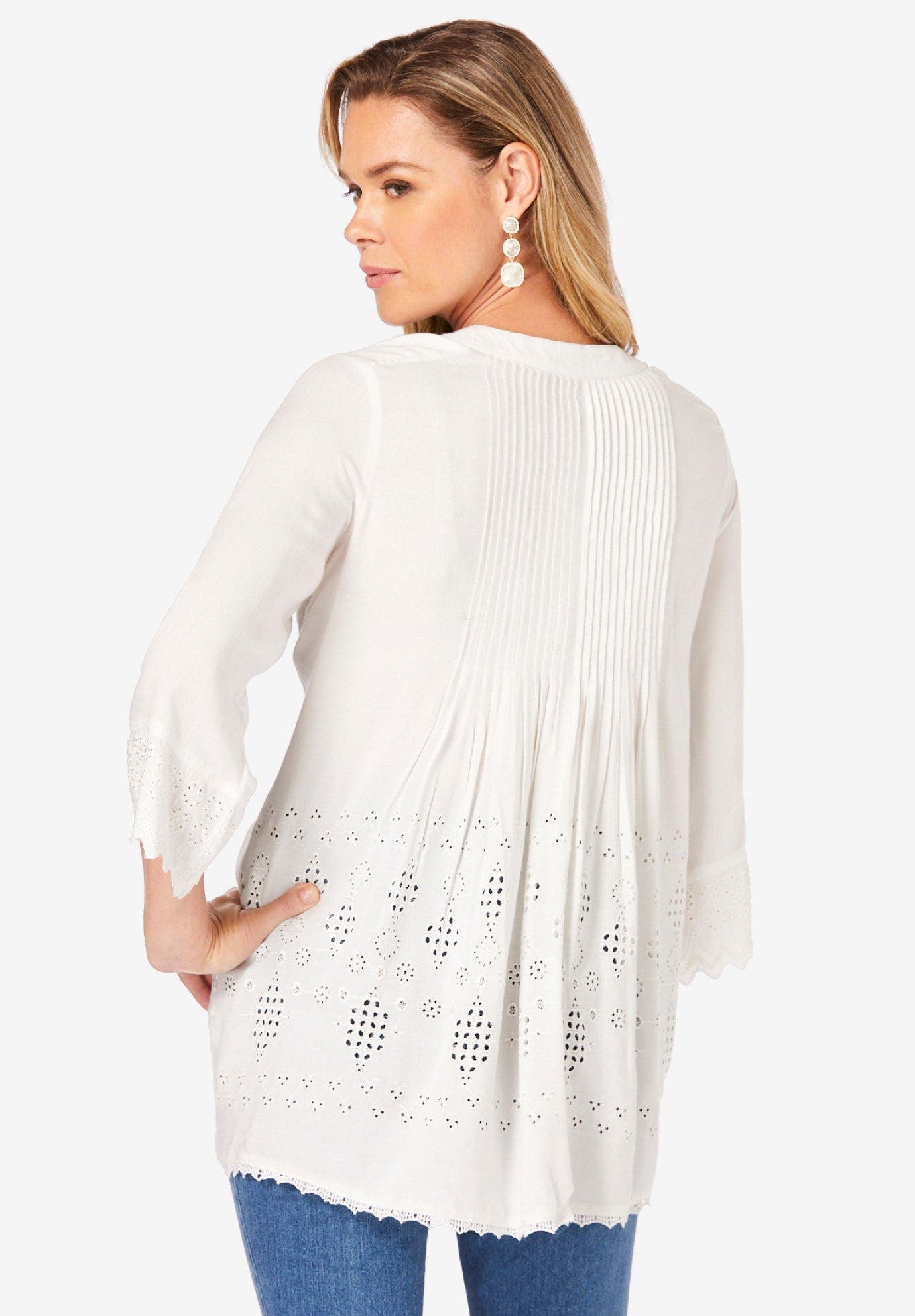 Eyelet Big Shirt - image 5