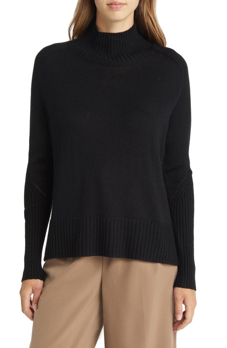 Nordstrom Mock Neck Rib Trim Sweater, Main, color,