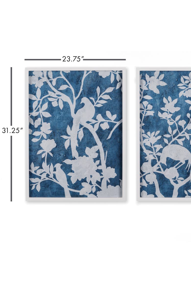 Napa Home & Garden Aviary Cyano Prints Set of 2, Alternate, color, Blue