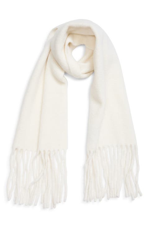 Santo Large Baby Alpaca Blend Fringe Scarf