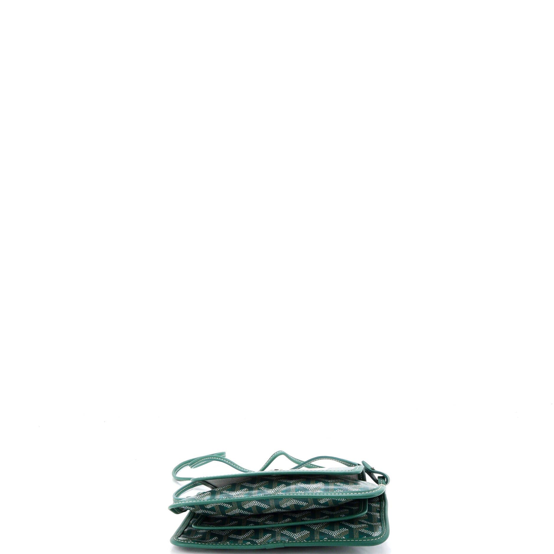 Pre-Owned Goyard Plumet Clutch Wallet Printed Coated Canvas, Alternate, color, Green