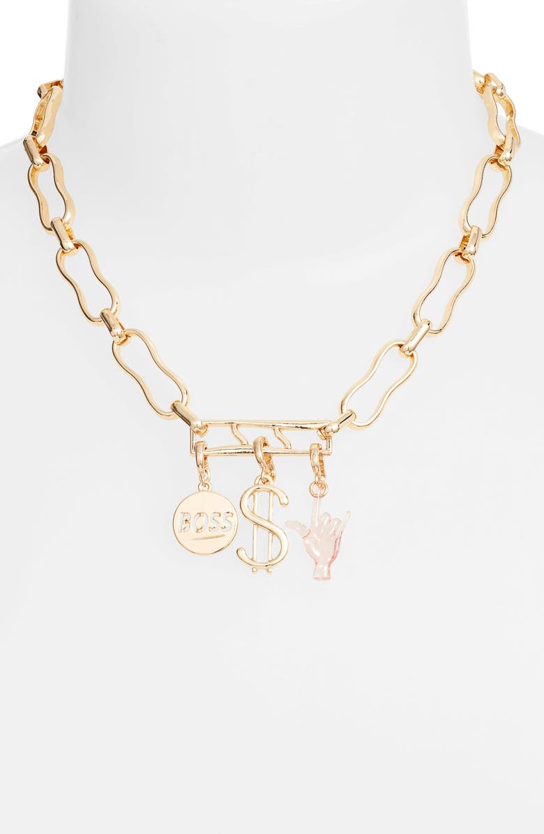 Open Edit Collected Charms Necklace, Alternate, color, 