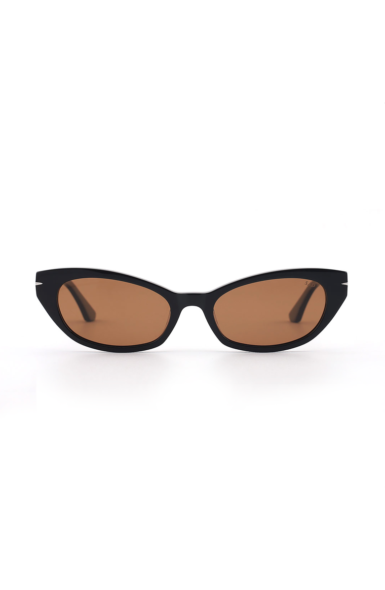 Sad Eyewear Wicked Sunglasses, Main, color, Gloss Black - Polarized Bronze