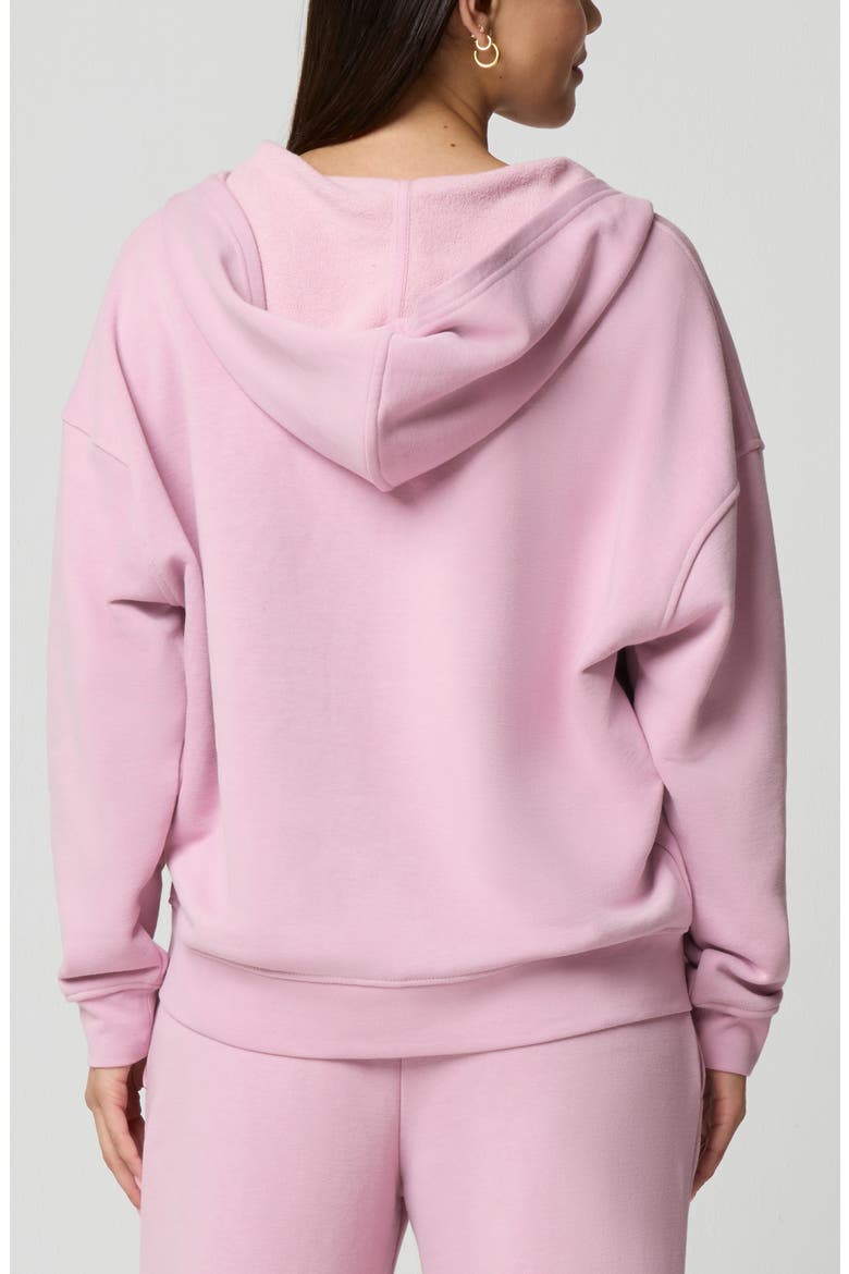 Cozy Crush Oversize Zip Hoodie, Alternate, color, DAWN PINK