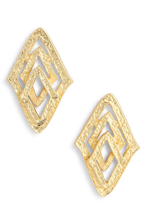 Layered Triangle Stud Earrings