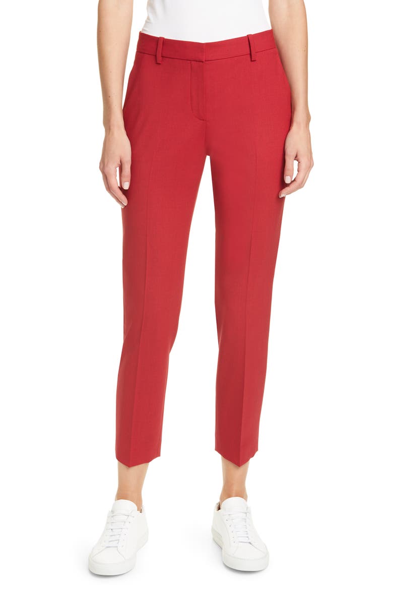 Treeca 2 Crop Suit Pants, Main, color, CRIMSON
