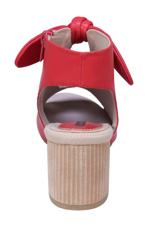 Gc Shoes Women's Kimora Knot Detail Block Heel Dress Sandals In Red