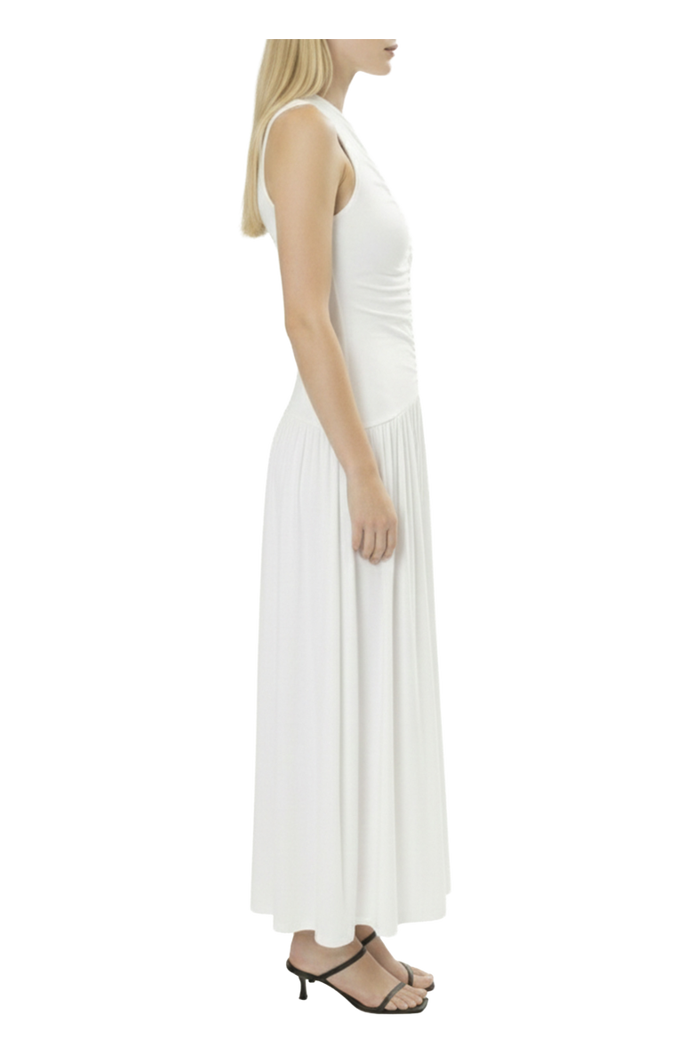 AREA STARS Ella Ruched Jersey Dress, Alternate, color, White