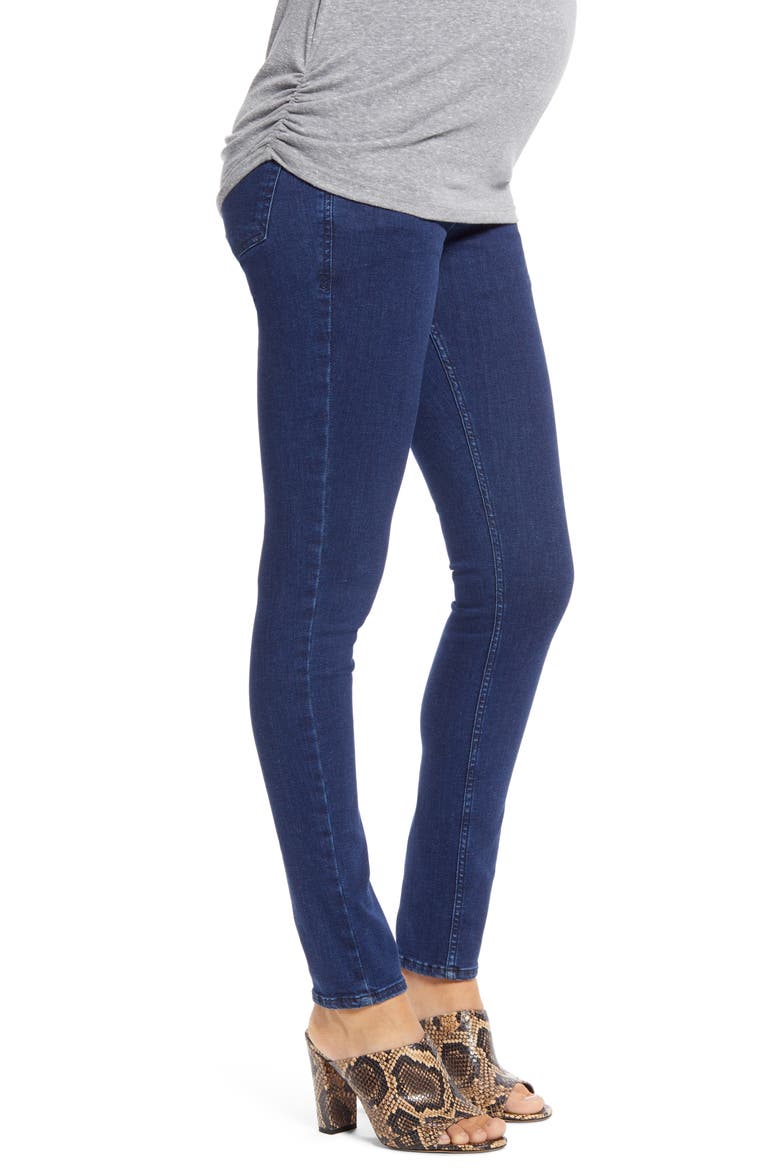 Over the Belly Maternity Skinny Jeans, Alternate, color, INDIGO