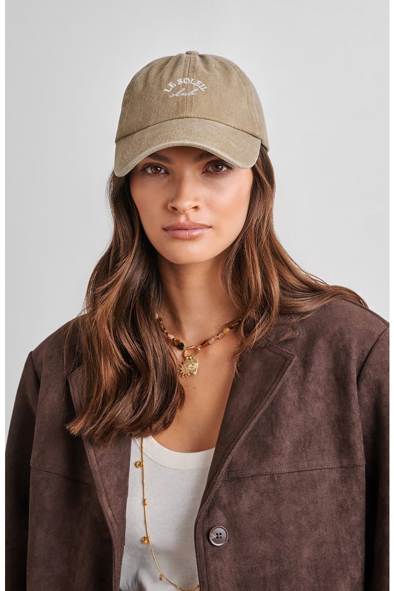 Embroidered Cap, Alternate, color, Taupe
