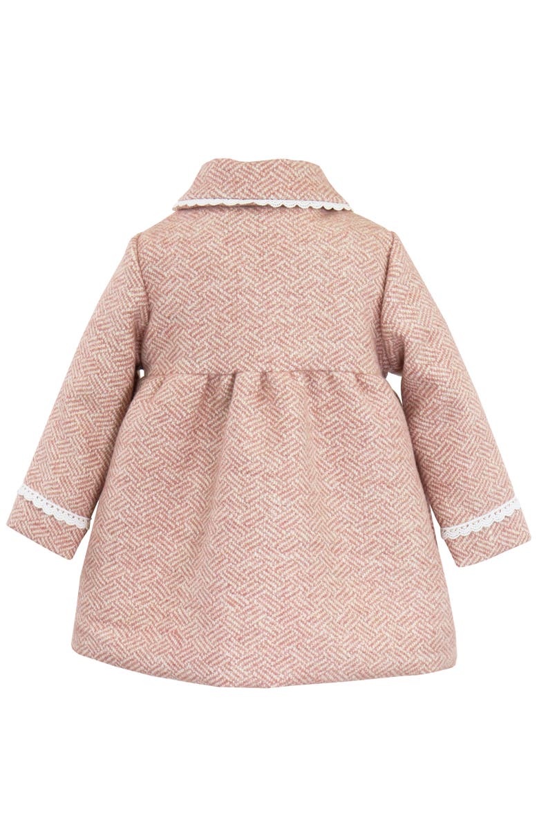 Widgeon Faux Wool Tweed Scallop Trim Jewel Coat, Alternate, color, Crystal Pink
