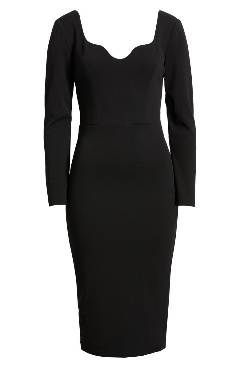 Dress the Population Sonia Long Sleeve Dress, Alternate, color, 