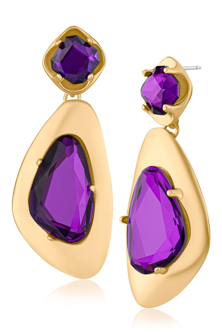 Irregular Molten Drop Earrings (Nordstrom Exclusive), Main, color, LAVENDER/ GOLD