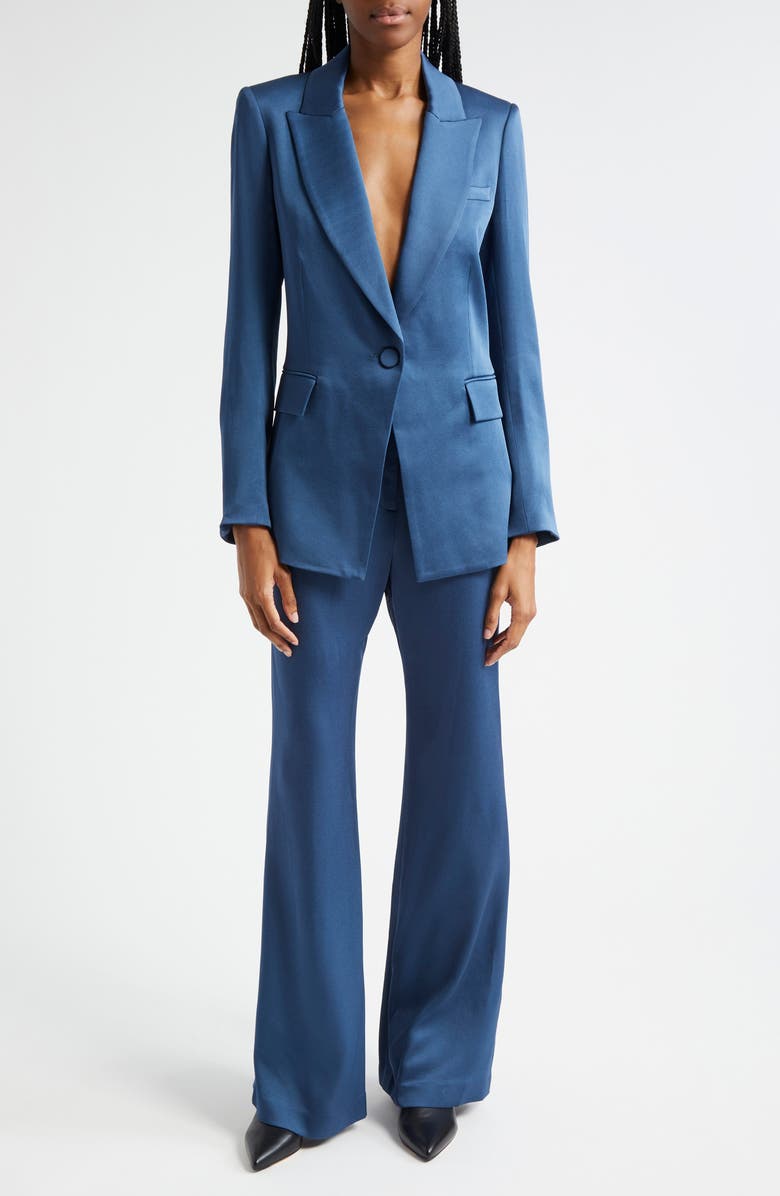 Veronica Beard Lebone Satin Wide Leg Pants, Alternate, color,