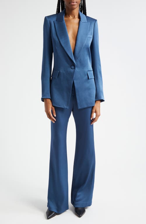 Veronica Beard Long And Lean Dickey Jacket In Blue Stone