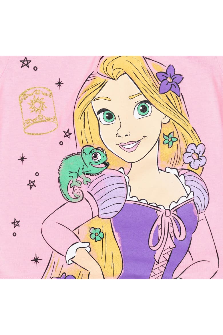 Princess T-Shirt and Tutu Skirt Set with Scrunchie, Alternate, color, Purple Rapunzel