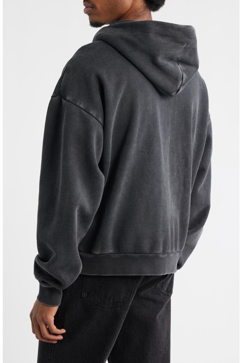 Shadow Arc Cotton Full Zip Hoodie, Alternate, color, WASHED BLACK