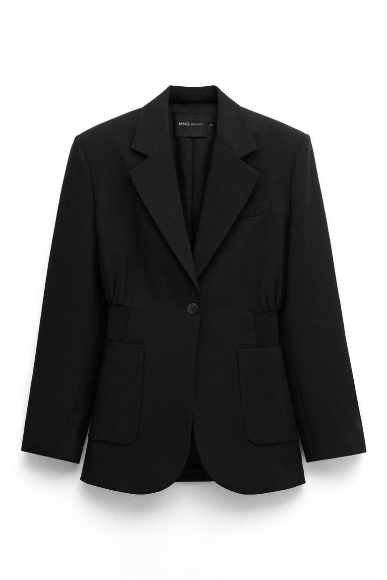 Fitted Jacket, Main, color, BLACK