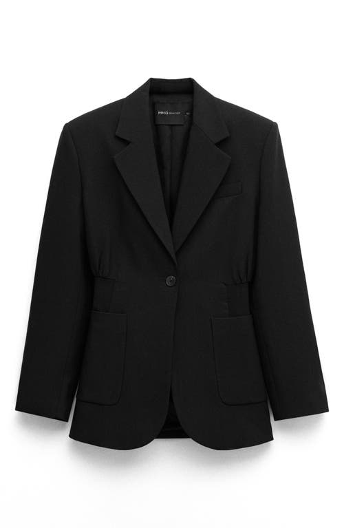 MANGO Fitted Jacket in Black at Nordstrom, Size Large