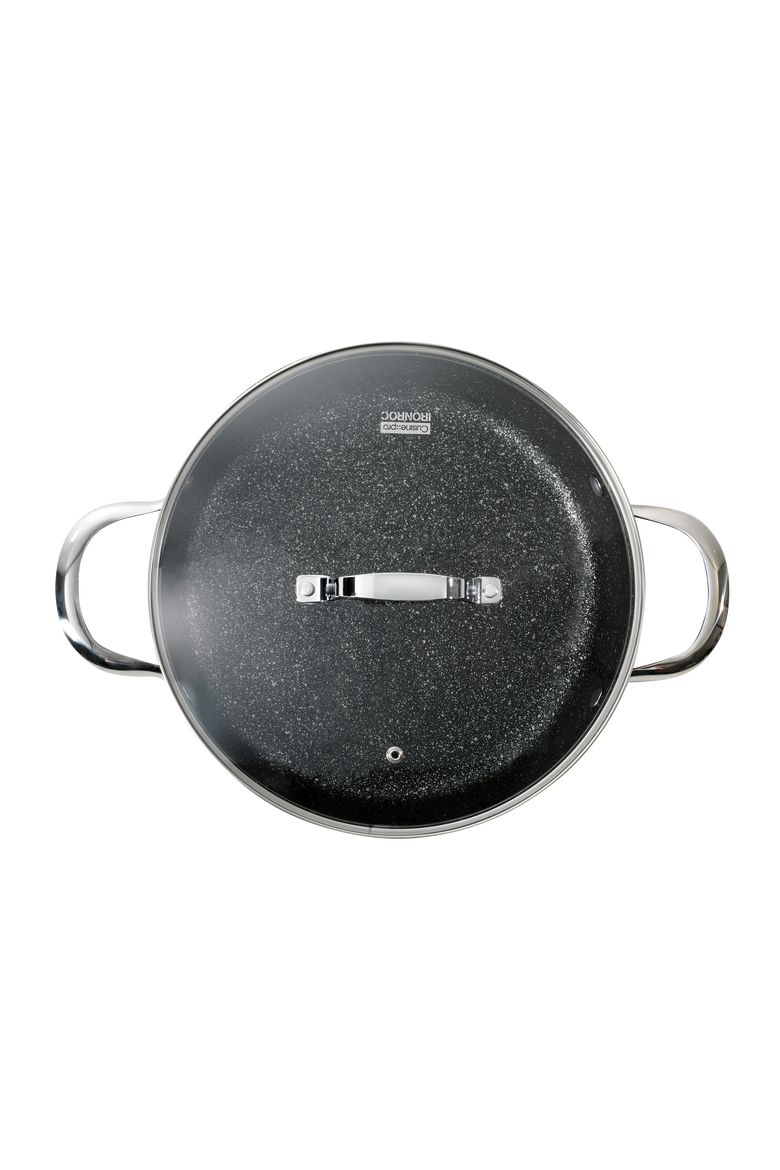 IRONROC Sauté Pan with Lid 11", Alternate, color, BLACK