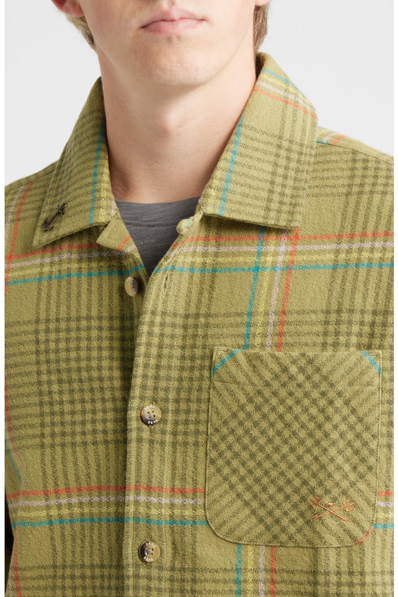 Blanton Cotton Button-Up Shirt, Alternate, color, OLIVE