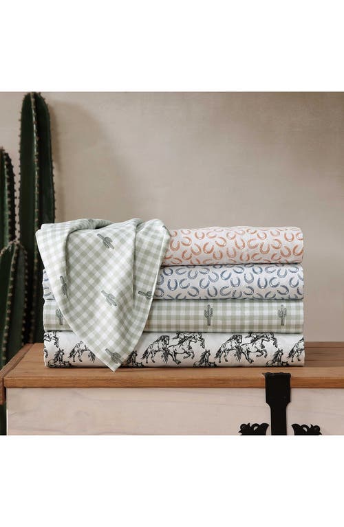 Wrangler Cactus Gingham Sheet Set In Green