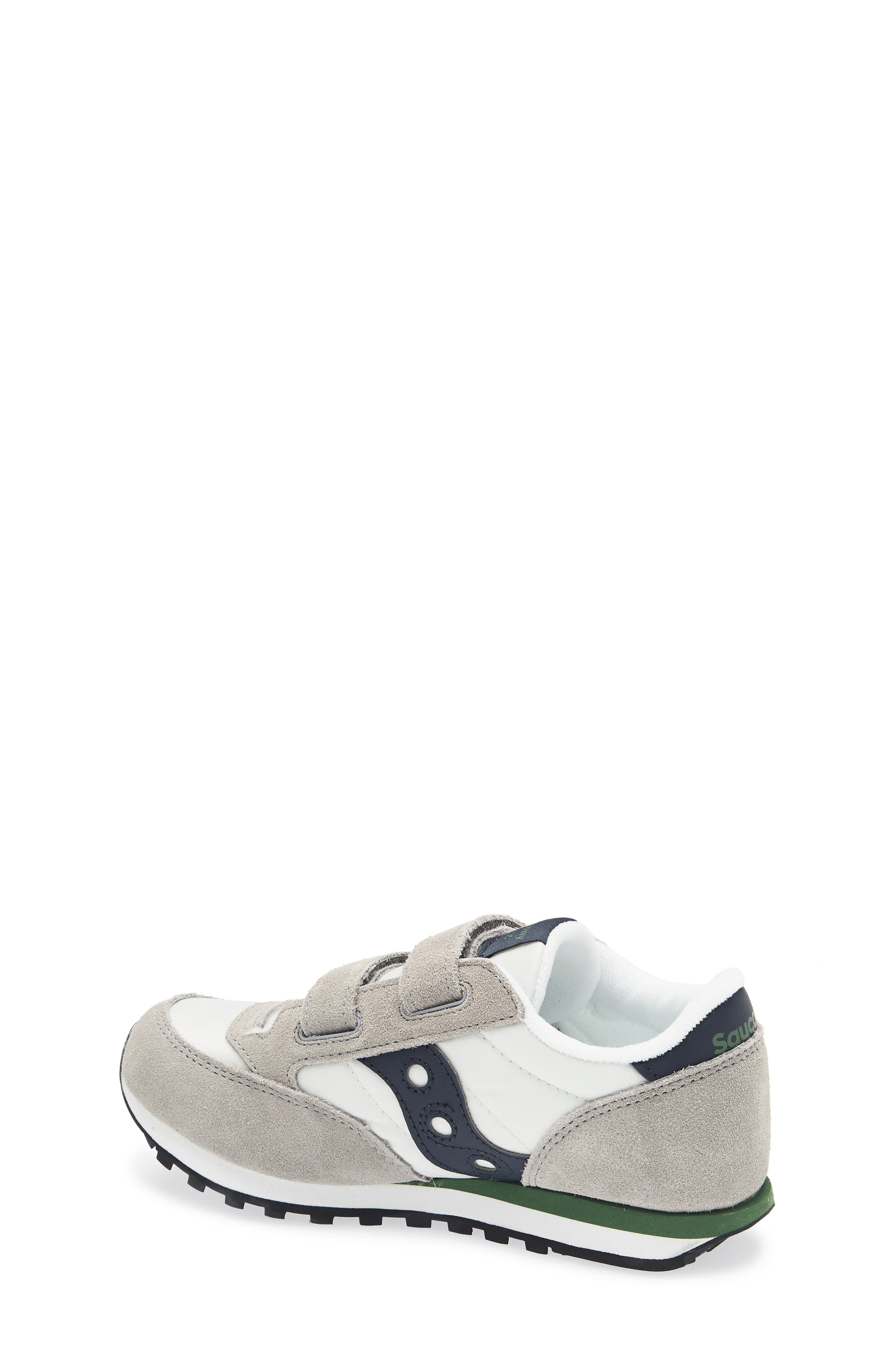 Saucony Jazz Double Hook & Loop Sneaker, Alternate, color, Grey/ Navy/ Green