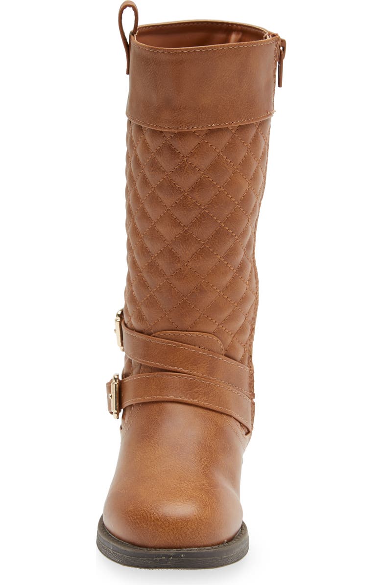 DREAM PAIRS Moto Knee High Boot, Alternate, color, Tan