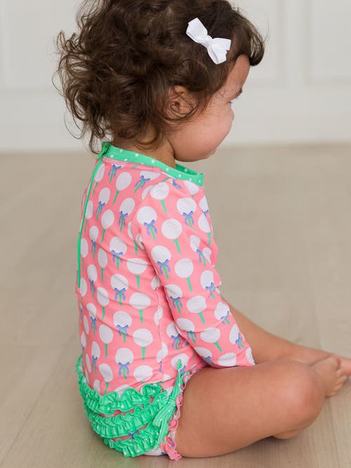 Rufflebutts Baby Girls Long Sleeve Upf50+ One Piece Rash Guard