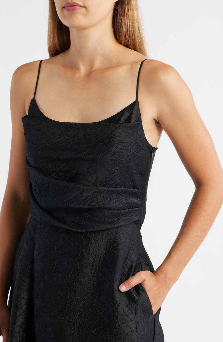 Black Halo Cayetana Lace A-Line Gown, Alternate, color, Black