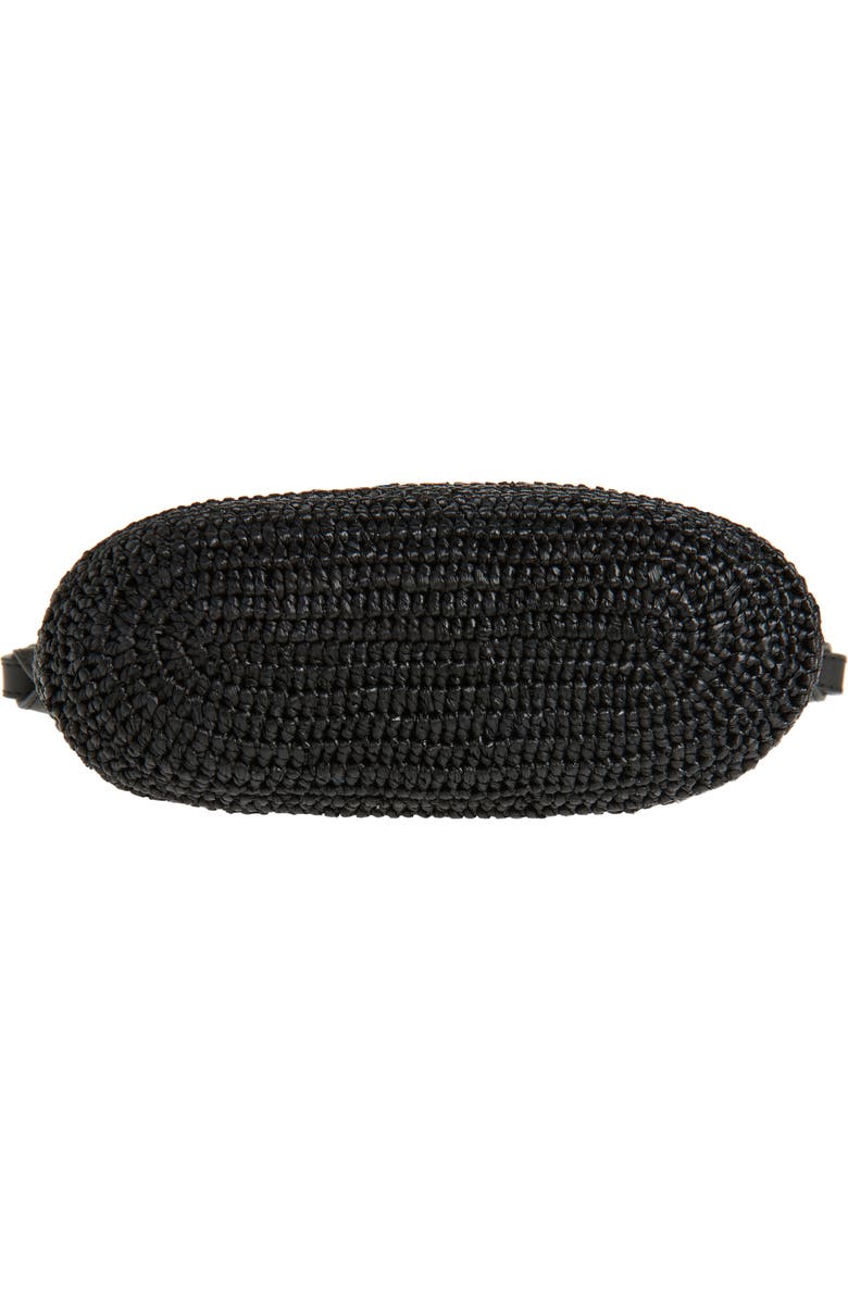 Helen Kaminski Yala Raffia Mini Shoulder Bag, Alternate, color, Charcoal/ Black