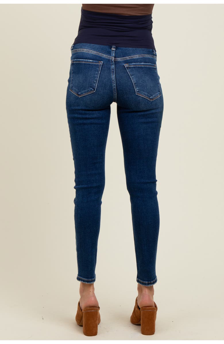 PinkBlush Vintage Wash Maternity Skinny Jeans, Alternate, color, Navy Blue