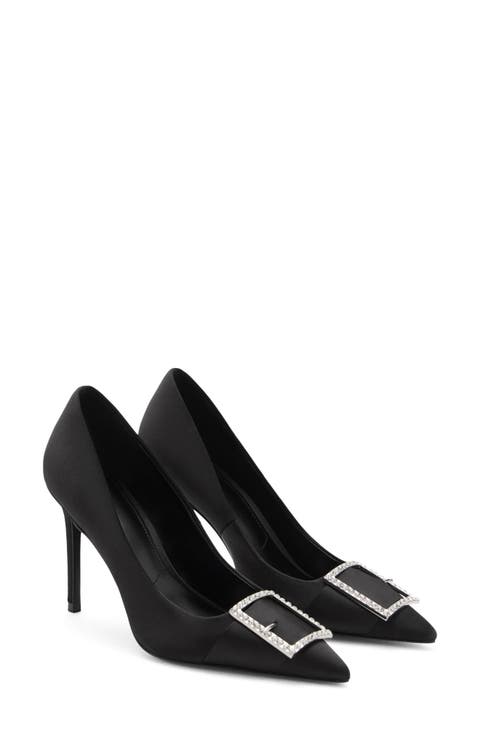 Buckle Pointed Toe Pump (Women)