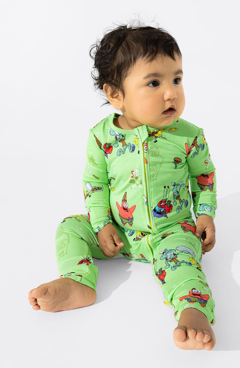 Bellabu Bear x SpongeBob<sup>®</sup> Foodie Fitted Convertible One-Piece Pajamas, Alternate, color, 