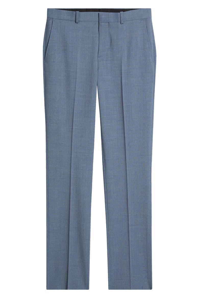 Henrik Trim Fit Solid Stretch Wool Suit Pants, Alternate, color, GREY BLUE CROSSHATCH