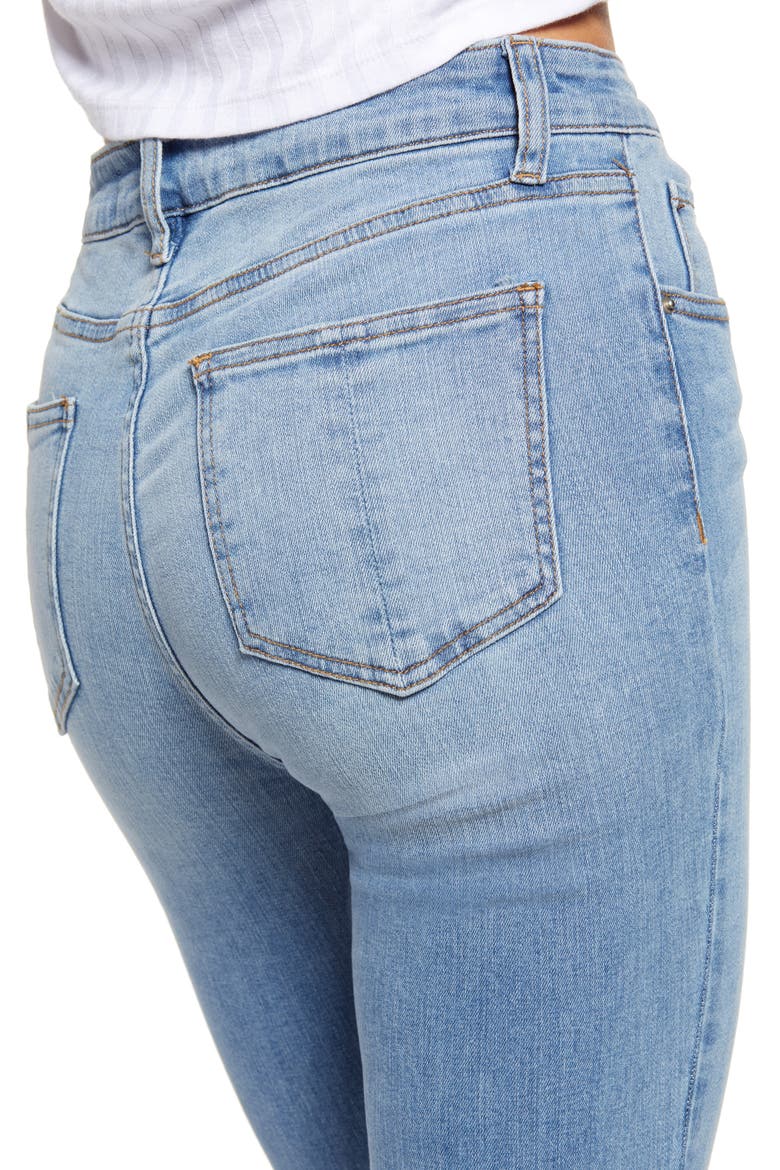Ripped High Waist Crop Skinny Jeans, Alternate, color, SOUTH BEACH MED WASH