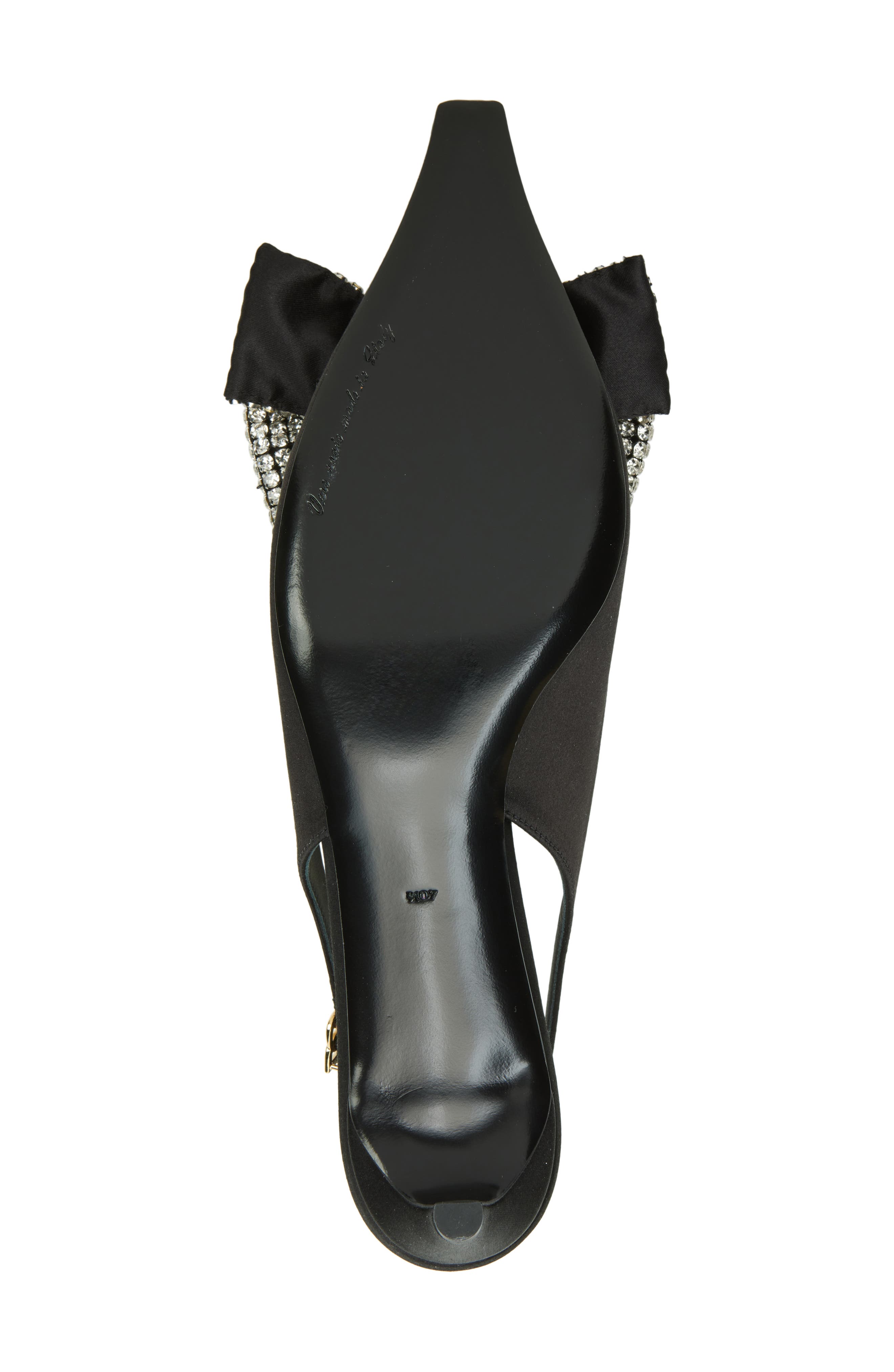 Dolce&Gabbana Mun Kitten Heel Slingback Pump, Alternate, color, 8S488 Nero/ Crystal