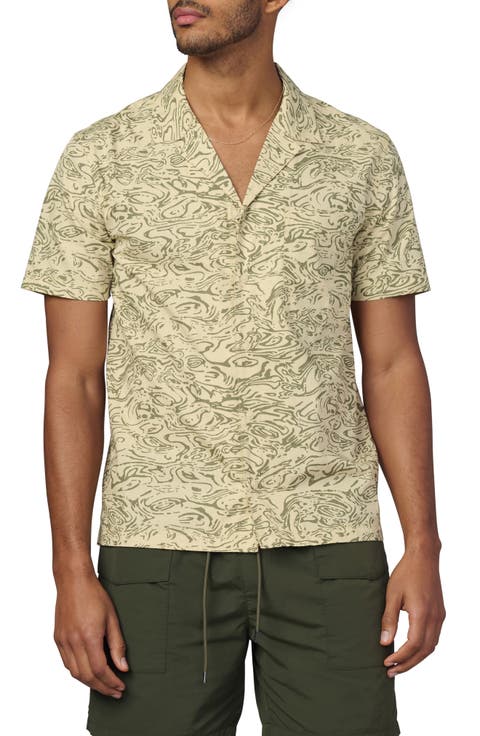 Abstract Cotton Camp Shirt