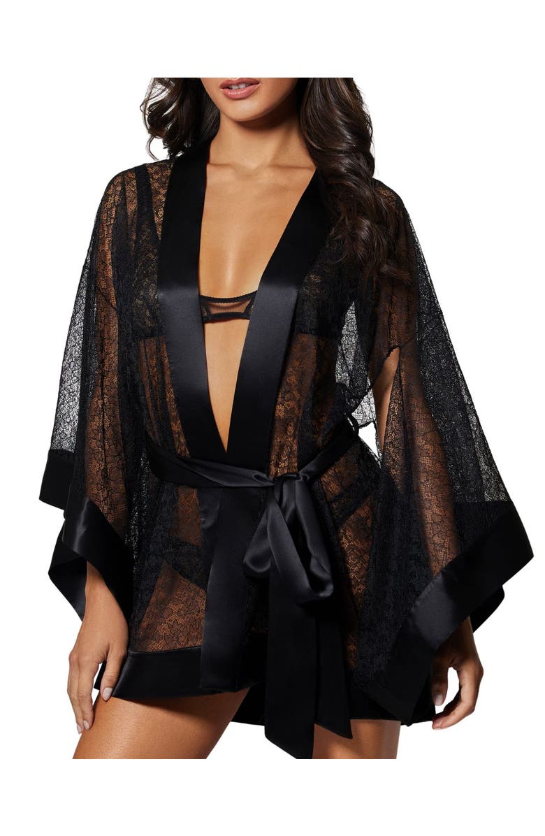 Kiki de Montparnasse Petite Fleur Kimono, Main, color, Black