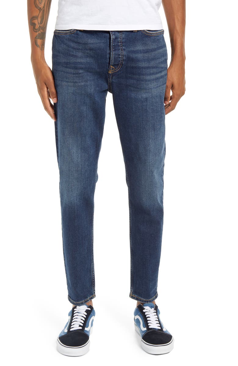 Topman Carrot Tapered Jeans, Main, color, 