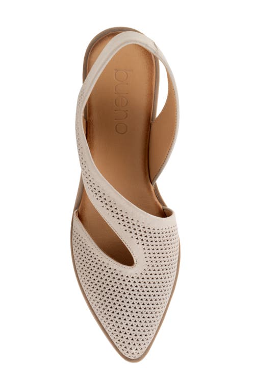 Bueno Bianca Perf Slingback Pointed Toe Flat