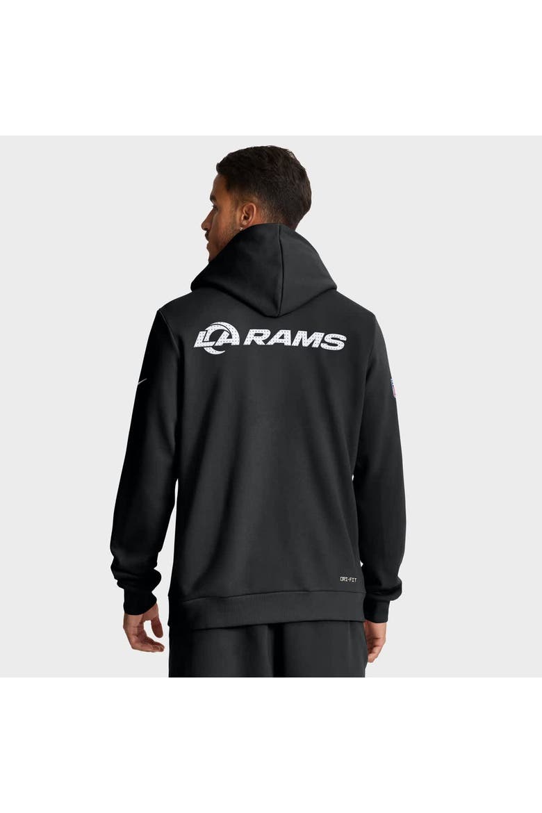 Men's Nike Black Los Angeles Rams Sideline Standard Issue Initial Home Dri-FIT Hoodie, Alternate, color, Black