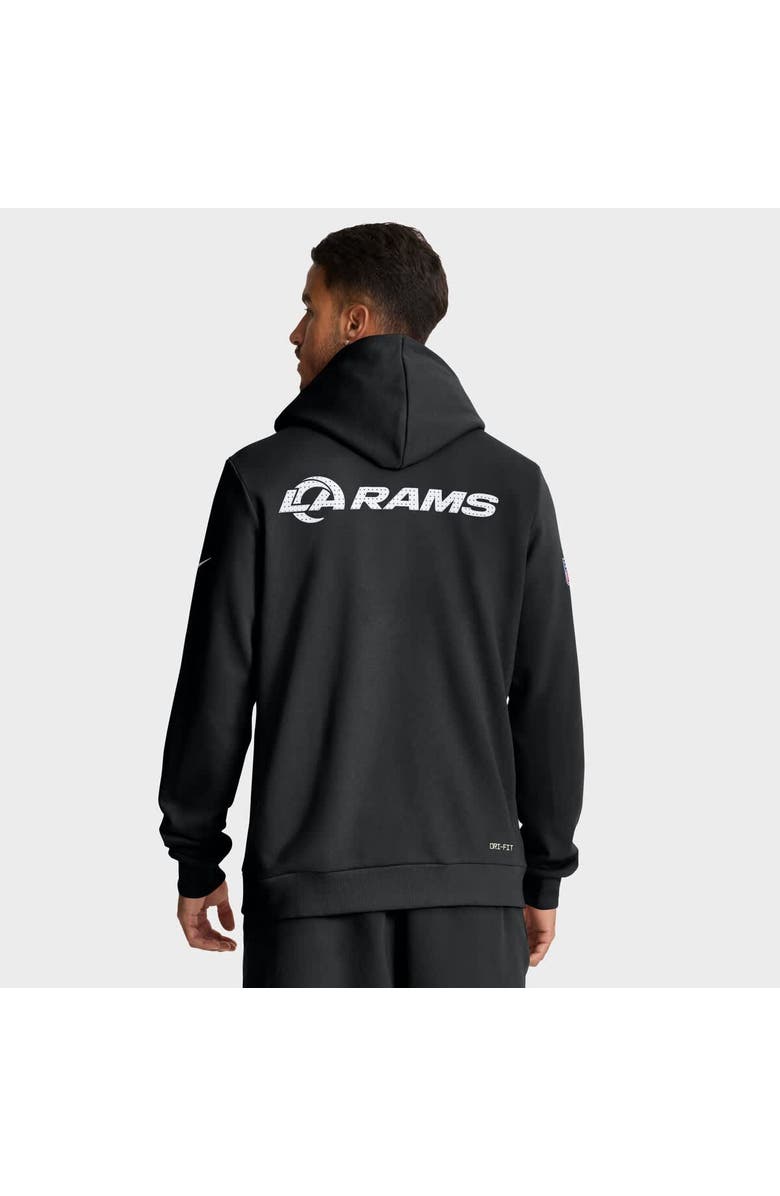 Nike Men's Nike Black Los Angeles Rams Sideline Standard Issue Initial Home Dri-FIT Hoodie, Alternate, color, Black
