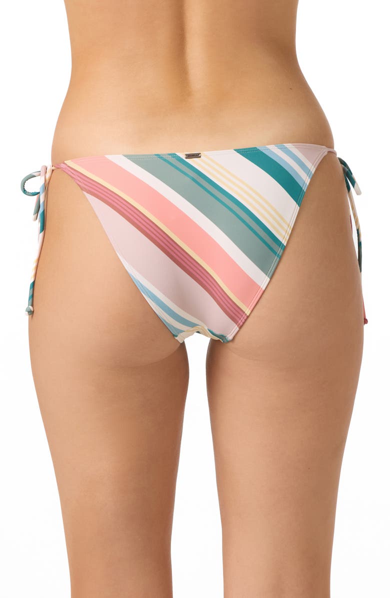 O'Neill Equator Stripe Maracas Bikini Bottoms, Alternate, color, Off White Multi Colored