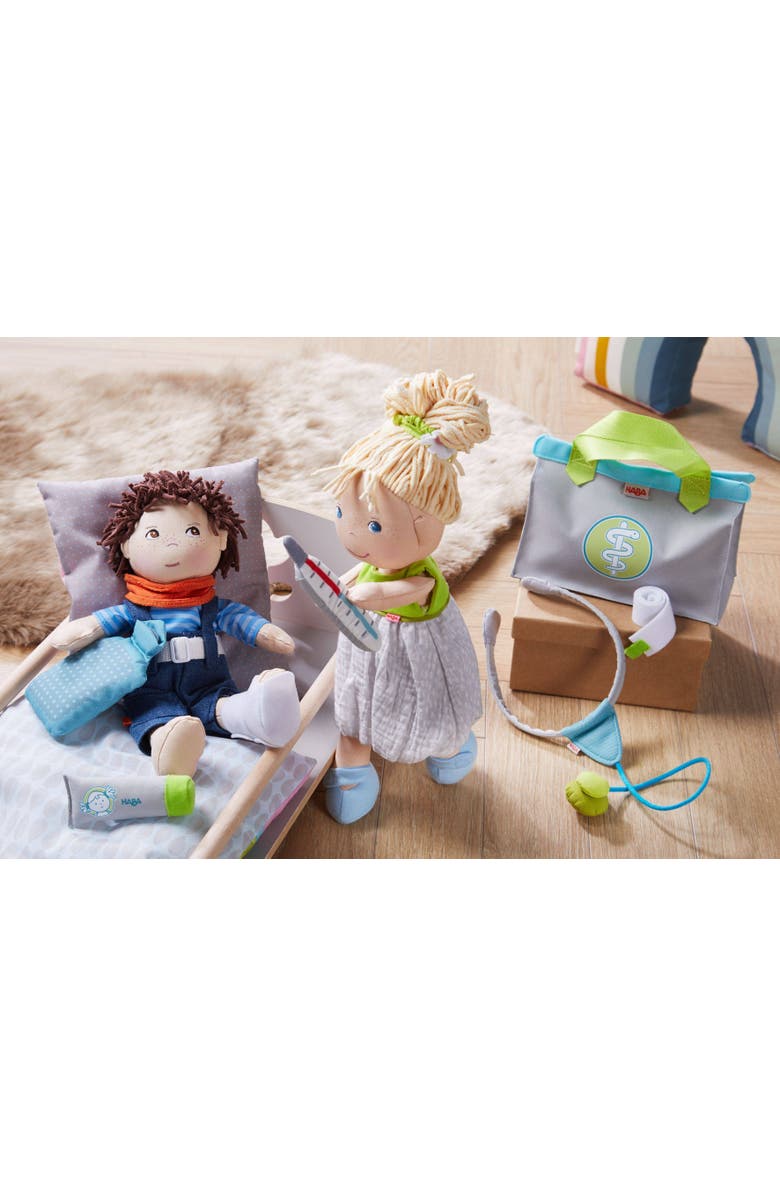 HABA Doll Size Kids Doctor Playset and Baby Doll Accessories for Pretend Play for Toddlers 3-5 and 3 Year Old Gifts, Alternate, color, Multi