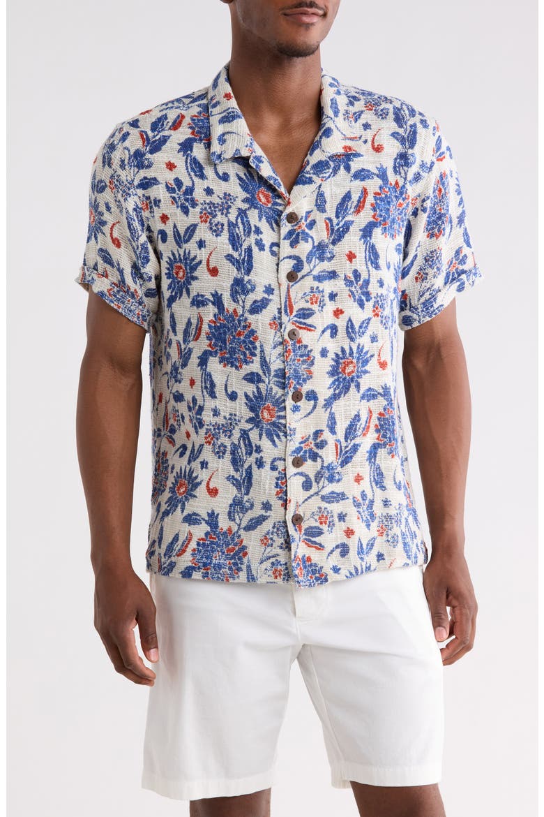 Kailash Short Sleeve Shirt, Main, color, RED/ NAVY